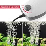 PYPABL 3W Aquarium Air Pump 300L/H Silent Adjustable Bubbler for 450L Tanks view 4