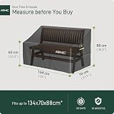 AWNIC Garden Bench Cover 2 Seater Waterproof 420D 134x70x60/88cm view 2