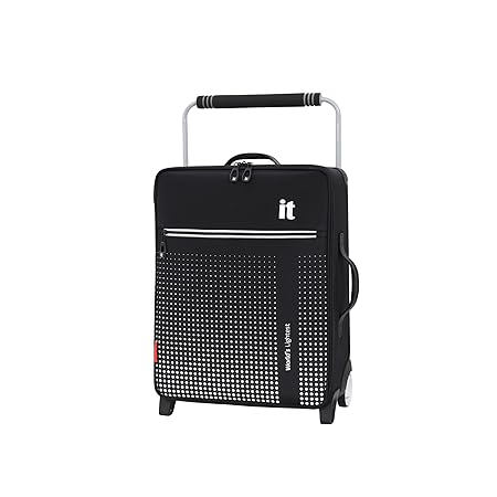 it luggage Vitalize 55 cm Worlds Lightest 2 Wheel Soft Cabin Luggage (Black-22-2259-02)
