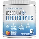 The Good Intentions Club Low Sodium Electrolytes - 60 Servings - Strawberry Lemonade - Sugar Free Electrolytes Powder - Electrolytes Without Sodium - Low Sodium Electrolyte Powder