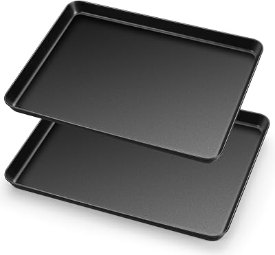 HaWare Large Nonstick Baking Tray Set of 2 40x30x2.5 cm Carbon Steel