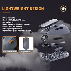 Darmoshark M3SPRO Wireless Gaming Mouse,Tri-Mode