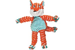 KONG Floppy Knots - Knotted Rope Dog Toy Entices Play - Tug Toy Satisfies Natural Instincts - Dog Supplies with Floppy Design & Minimal Stuffing - Fox, for Medium/Large Dogs