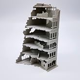 Mycity 1:144Railway Scenic City War Damaged and Abandoned Office Building Construction Scene N Gauge (C)