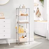 SONGMICS 5-Tier Kitchen Shelf with 8 Hooks Silver LGR115E01 view 8
