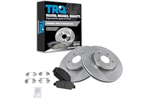 TRQ Front Brake Pad and Rotor Set Ceramic Vented Rotors Compatible with 2013-2022 Honda Accord 2016-2022 HR-V