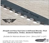 TopsTools T101B 15x 100mm Jigsaw Blades for Clean Wood Cuts 10TPI view 3