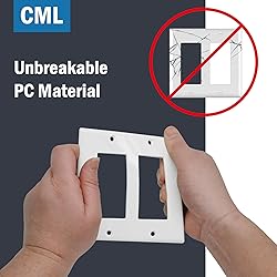 CML 2-Gang Decorator Wall Plates, 20 Pack