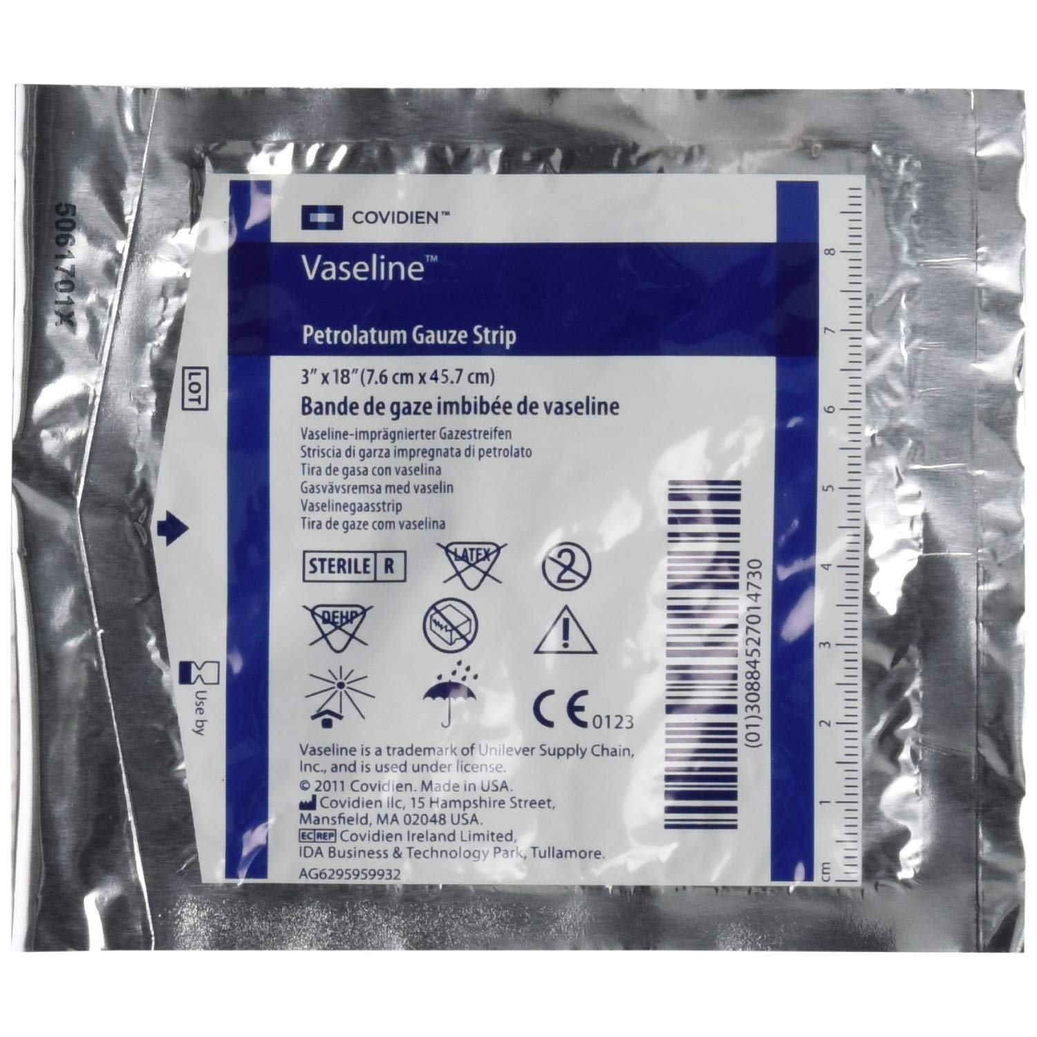 Vaseline Petrolatum NonAdherent Moist Gauze Dressings 3" x 18", Box of