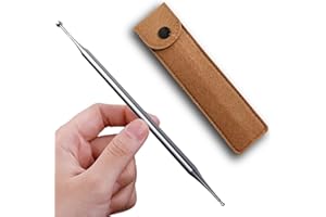 BYYDDIY 6.3inch Stainless Steel Dual Head Facial Reflexology Tools,Ear Massage Tool,Body Point Probe Pen &Trigger Point Massager Tool for Deep Tissue (6.3inch)