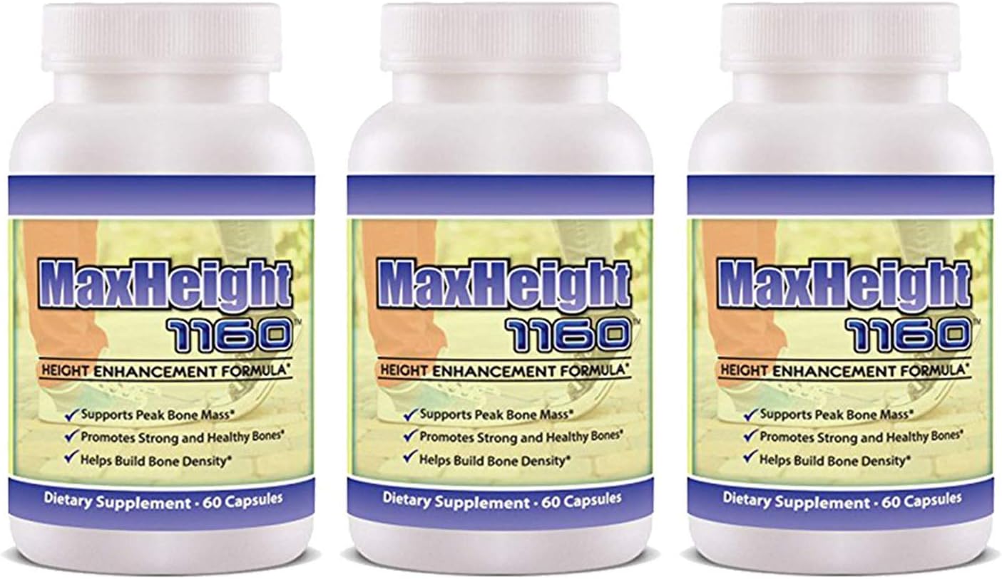 MaxHeight 1160 Height Enhancement Formula 60 Capsules 3 Bottles