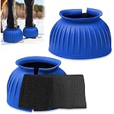 Abbylike Bell Boot for Horse 1 Pair/2 Pair Available | Protect Against Hoof Impact Trauma, Rubber Bell Boots Horse Care for Turnout, No Rub Design Wrap Hook and Loop
