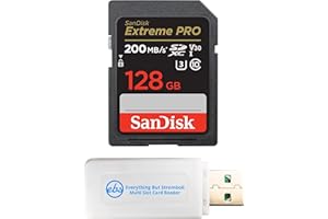 SanDisk Extreme Pro 128GB UHS-I SDXC Memory Card Works with Sony EOS R100 and Fujifilm X-S20 Mirrorless Cameras (SDSDXXD-128G