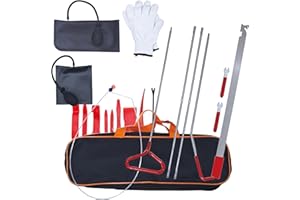 SINKHANUN Portable Car Tool Set, 18 Pieces, Stainless Steel Auto Body Repair Kit for Fruit Picking on Trees and Kite Badminto