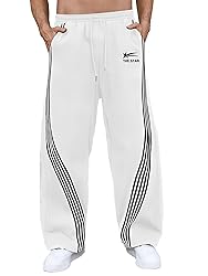 GORGLITTER Men's Baggy Wide Leg Sweatpants Y2K