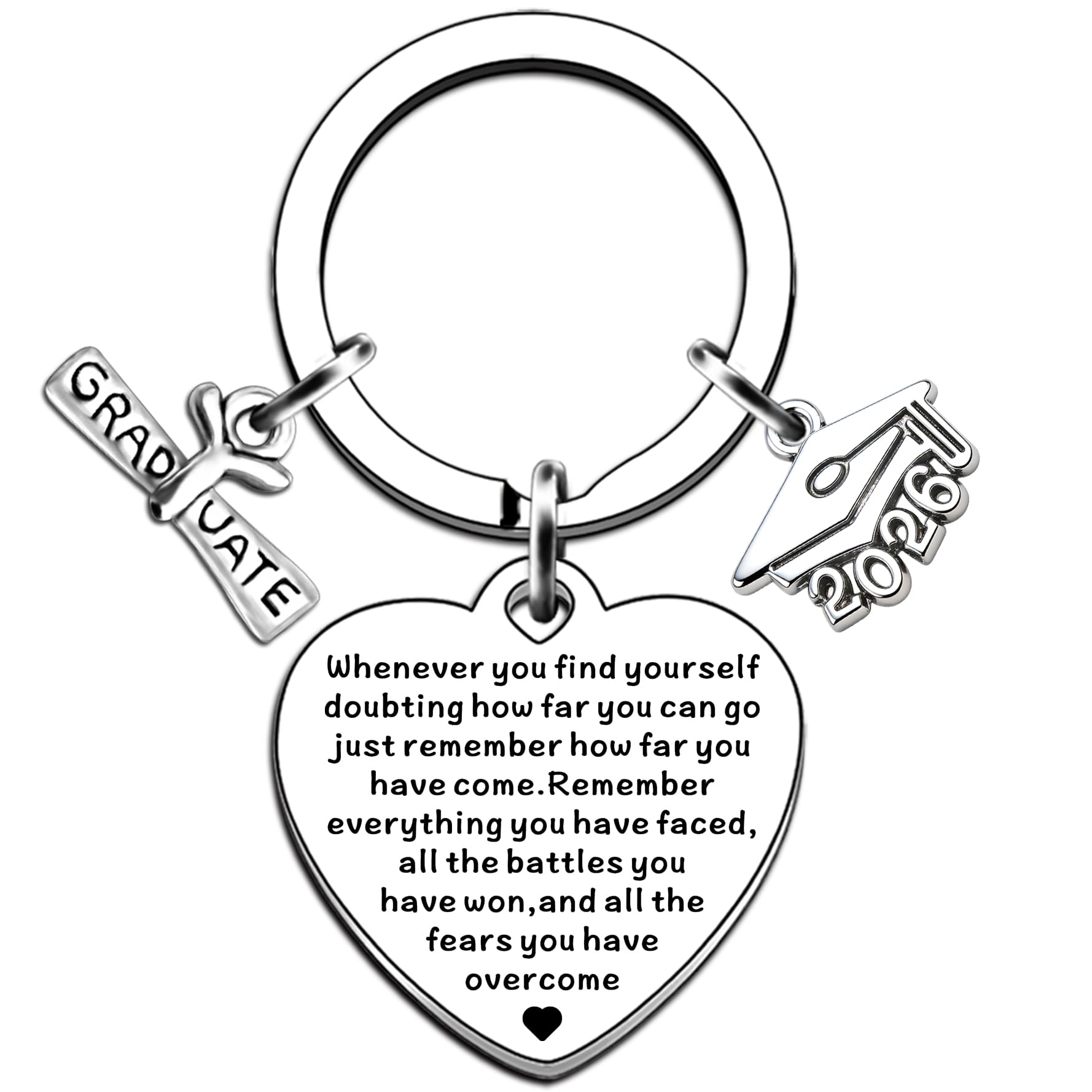 AMZQ Graduation Gifts Keyring for Her Inspirational Gifts for Women Class 2026 University Graduation Keyring Present