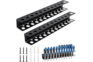 Lainballow 2 Pack Screwdriver Organizer Wall Mount, Metal Screwdriver Pliers Holder, Heavy Duty Utility Storage Rack, Small T