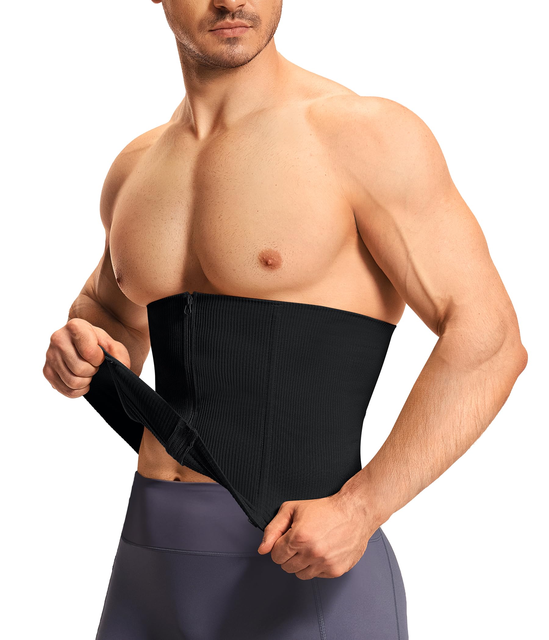 Photo 1 of TAILONG Waist Trainer for Men Shapewear Tummy Control Body Shaper Slimming Girdle Fajas para Hombres Corset with Zipper Black