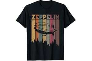 RETRO VINTAGE ZEPPELIN DIRIGIBLE AIRSHIP TEE Retro Zeppelin 70s 80s Dirigible Airship Zepelin Zepplin T-Shirt
