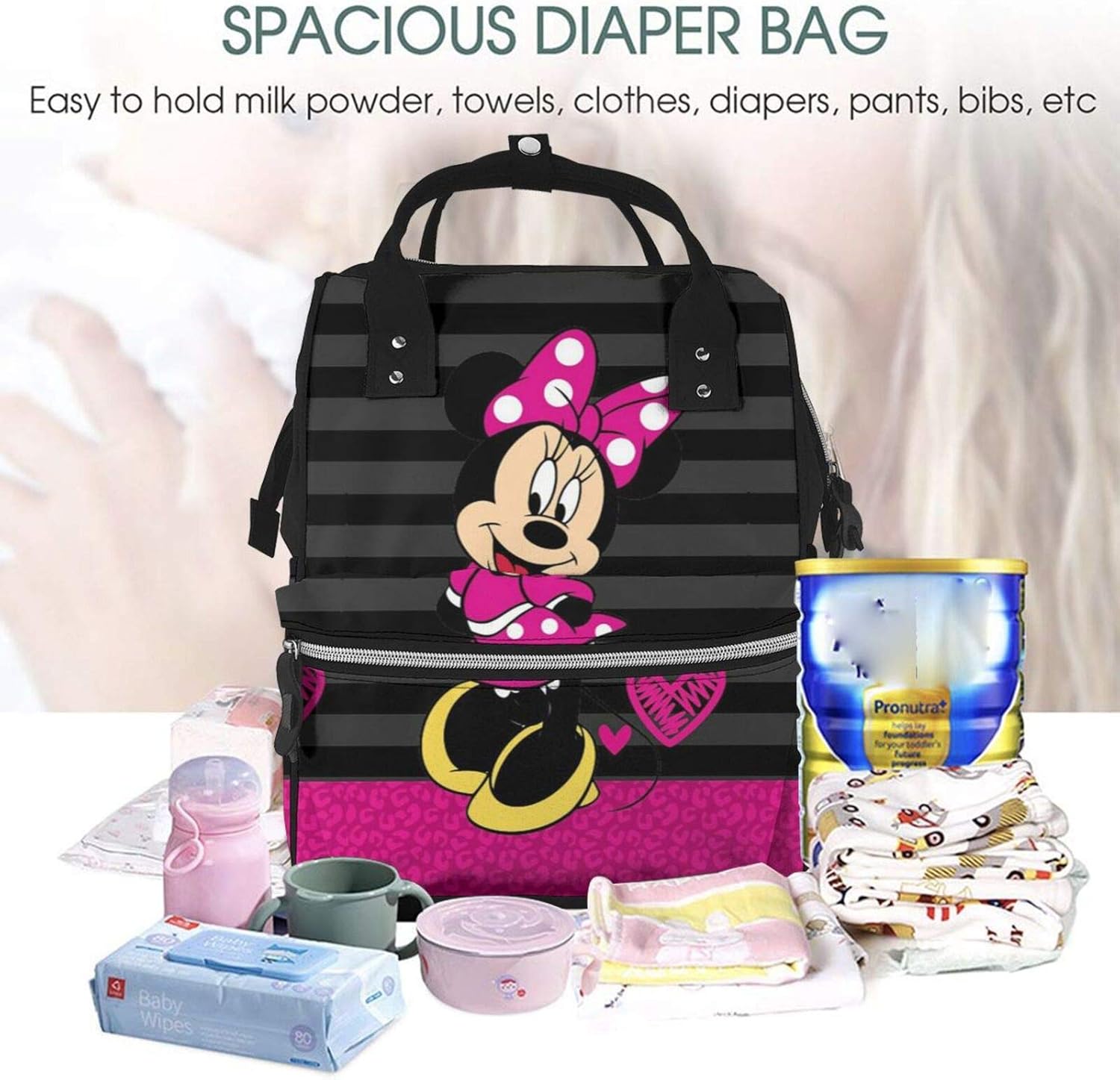 minnie mouse baby changing bag