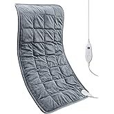 Weighted Heating Pad 17''x 33" XXXL Electric Heating Pad for Back Pain Relief, 5LBS with 6 Heat Settings 2H Auto-Off Heat Pad for Shoulder Arms Legs Cramps Washable