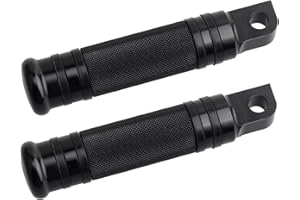NTHREEAUTO Male Footpegs, Black CNC Billet Passenger Foot Pegs, Motorcycle Footrests Pedals Compatible with Harley Dyna, Sportster, Forty Eight