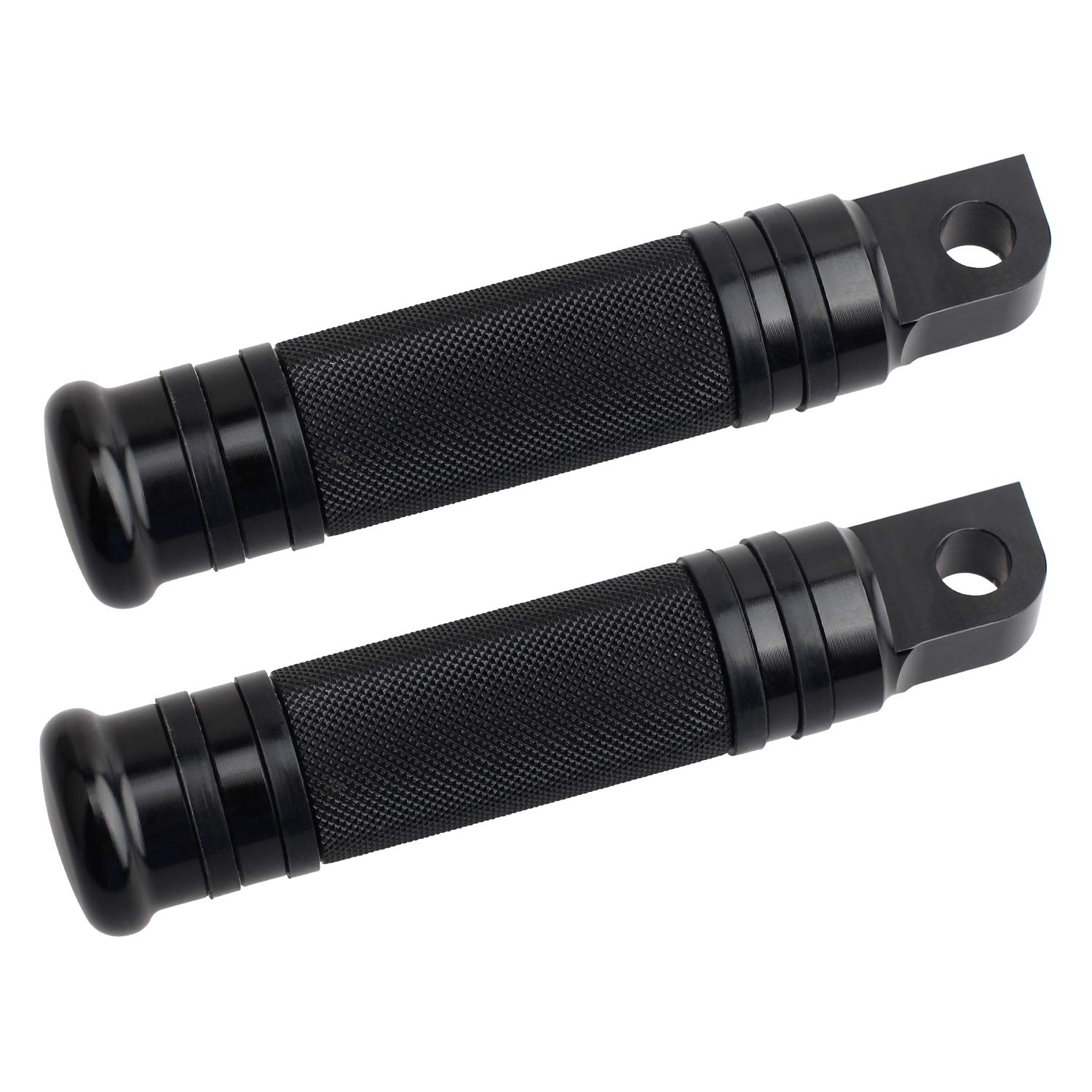 Photo 1 of NTHREEAUTO Male Footpegs, Black CNC Billet Passenger Foot Pegs, Motorcycle Footrests Pedals Compatible with Harley Dyna, Sportster, Forty Eight