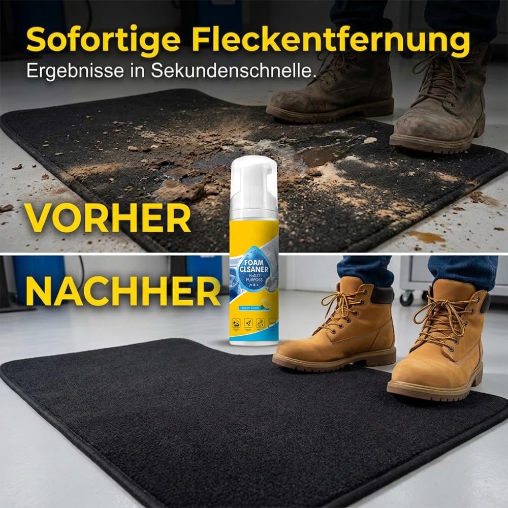 4 in 1 Auto Innenraum Reiniger, Leistungsstark und Effizient Autositz Reiniger Lederpflege Auto, Schaumreiniger Innenraumreiniger Auto, Geeignet für Autos und Wohnungseinrichtungen (1 Stück) 5