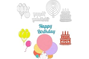 YETUAB Happy Birthday Cutting Dies for Card Making Clearance, Stampin Up Stamps and Dies for Card Making, Metal Dies for Paper Crafting & Card Making, Metal Die Cuts, Stamp Sets for Card Making