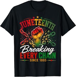 Juneteenth Breaking Every Chain Since 1865 Men Women Kids T-Shirt