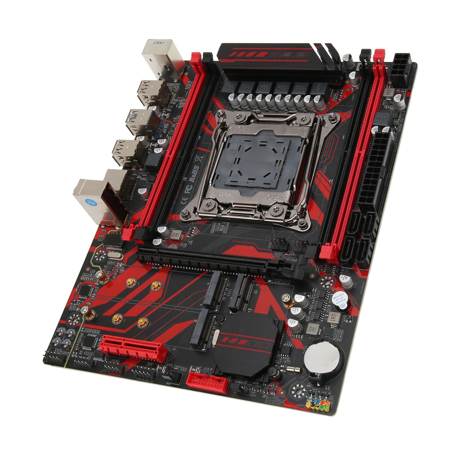 X99 LGA 2011 V3 Motherboard, 4 Channel DDR4 PC Motherboard, 3000/2666/2400/2133 MHz FSB, PCIe 3.0 NVME M.2 SATA M.2, with RTL8111G Gigabit LAN Card