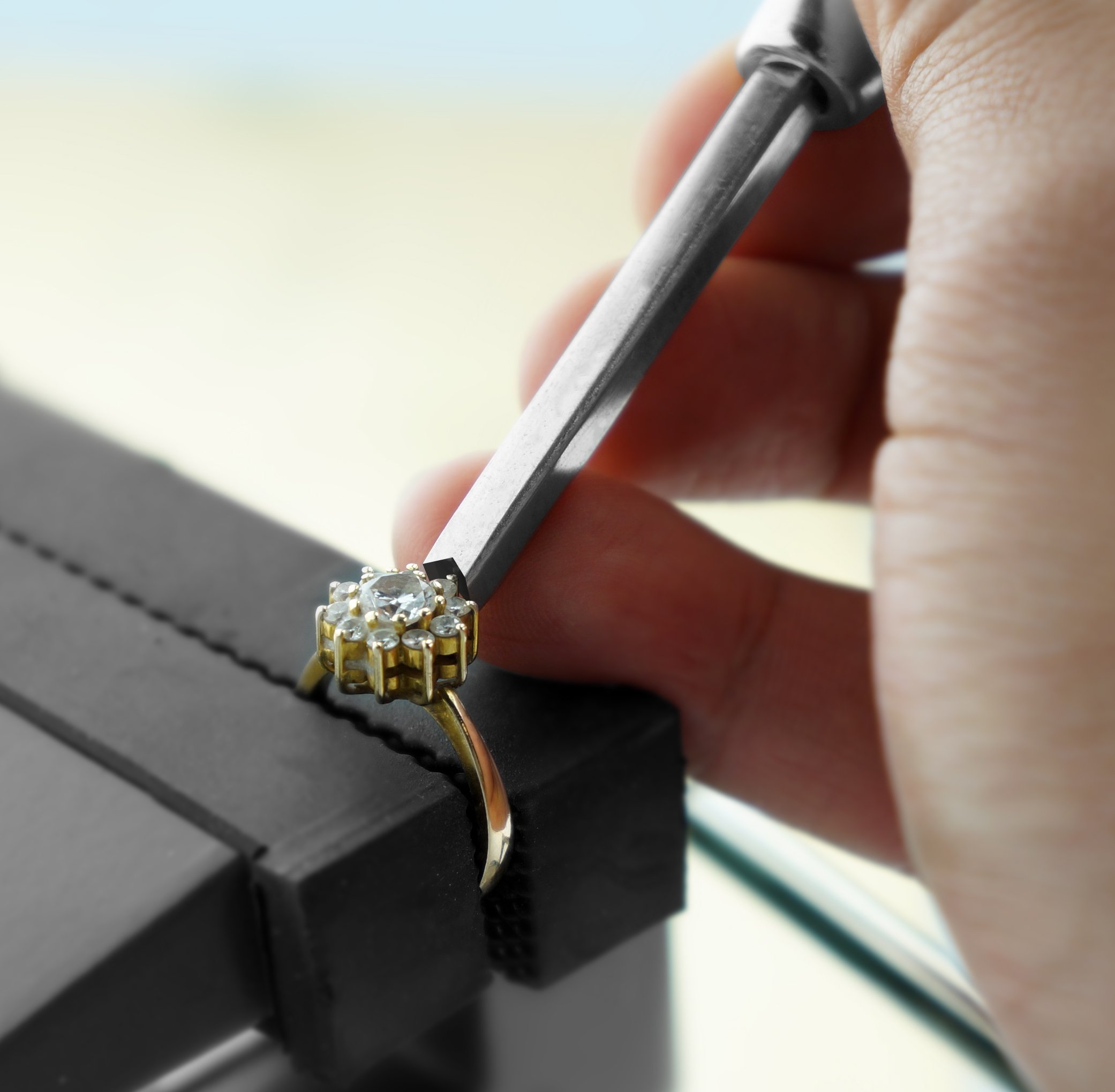 SE Stone Setting Prong and Bezel Set, Set of 3 Jewelry Stone Setting Tools, Jewelry Stone Prong Pusher, Durable Tips, Ergonomic Wooden Handles