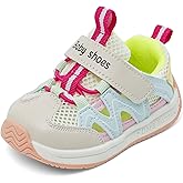 DUONITITI Toddler Boy Girl Sneakers Fixed-tie Flexible Baby Walking Running Tennis Athletic Shoes