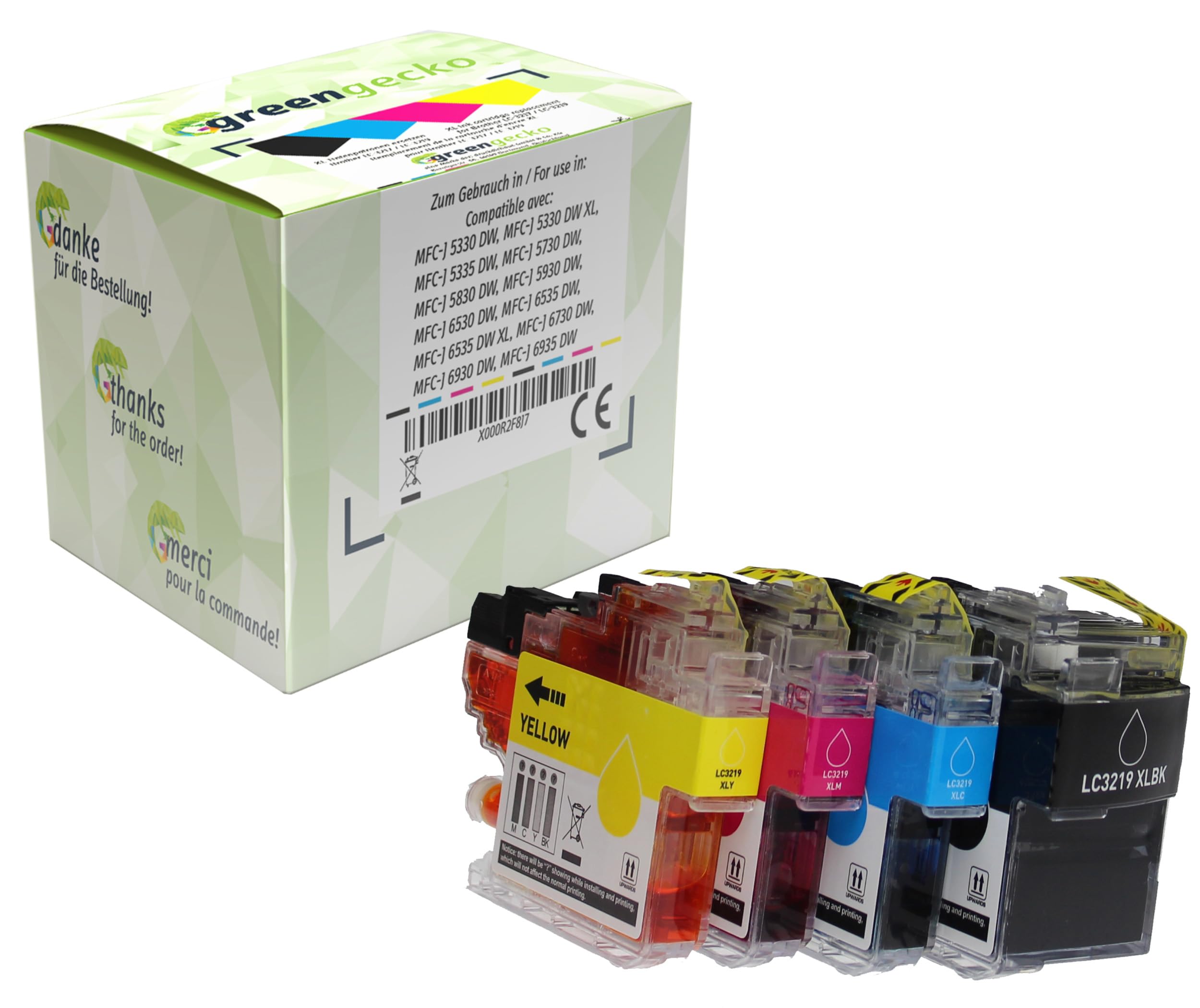 XL ink cartridges replacement Brother LC-3217 / LC-3219 for Brother MFC-J 5330, MFC J5335, MFC-J5730, MFCJ 6930 / Cartridges black, cyan, magenta, yellow