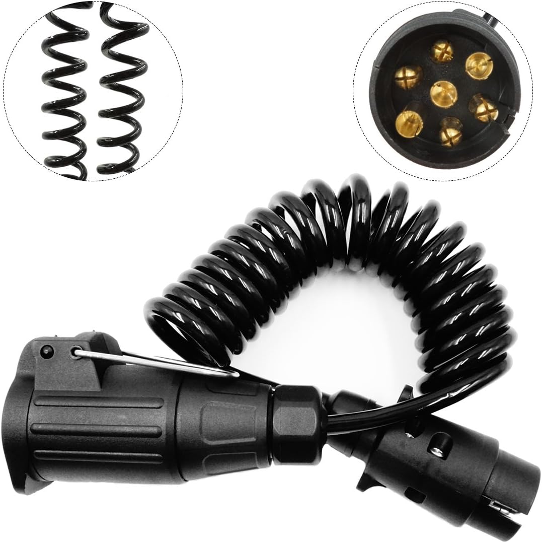 Rallonge Remorque 13 Broches ETUKER - 2m Cable 12V - Prise 13-13 Broches Précâblée Câble Camping-car