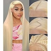 Bebeest 30 Inch 613 Lace Front Wig Human Hair Straight 13x6 HD Lace Front Wigs Human Hair 200 Density Blonde Wig Human Hair Pre Plucked Straight 613 HD Transparent Lace Frontal Glueless Wig For Women