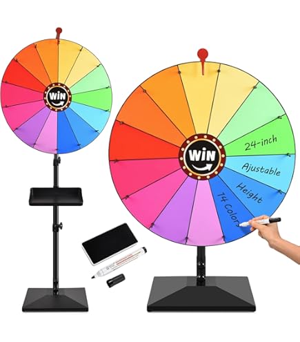 Ruleta De Premios Giratoria Con Soporte – Juego Familiar Borrable De 16 Secciones, Ideal Para Ferias Y Aulas