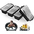 Housolution Large Ice Cube Molds, 4Pack 9.2lb Silicone Ice Block Molds for Ice Plunge Tub, Reusable Ice Cube Trays for Freezer, Ice Cube Molds for Ice Baths, Cold Plunge Accessories, Ice Bath Chill
