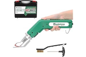 Huanyu Hot Knife Rope Cutter Electric Fabric Cutter Pro R-Type Blade with Foot, 100W Hot Knife Cutting Tool, 600℃ for Rope, Canvas, Plastic, Cloth, Fiber, Webbing