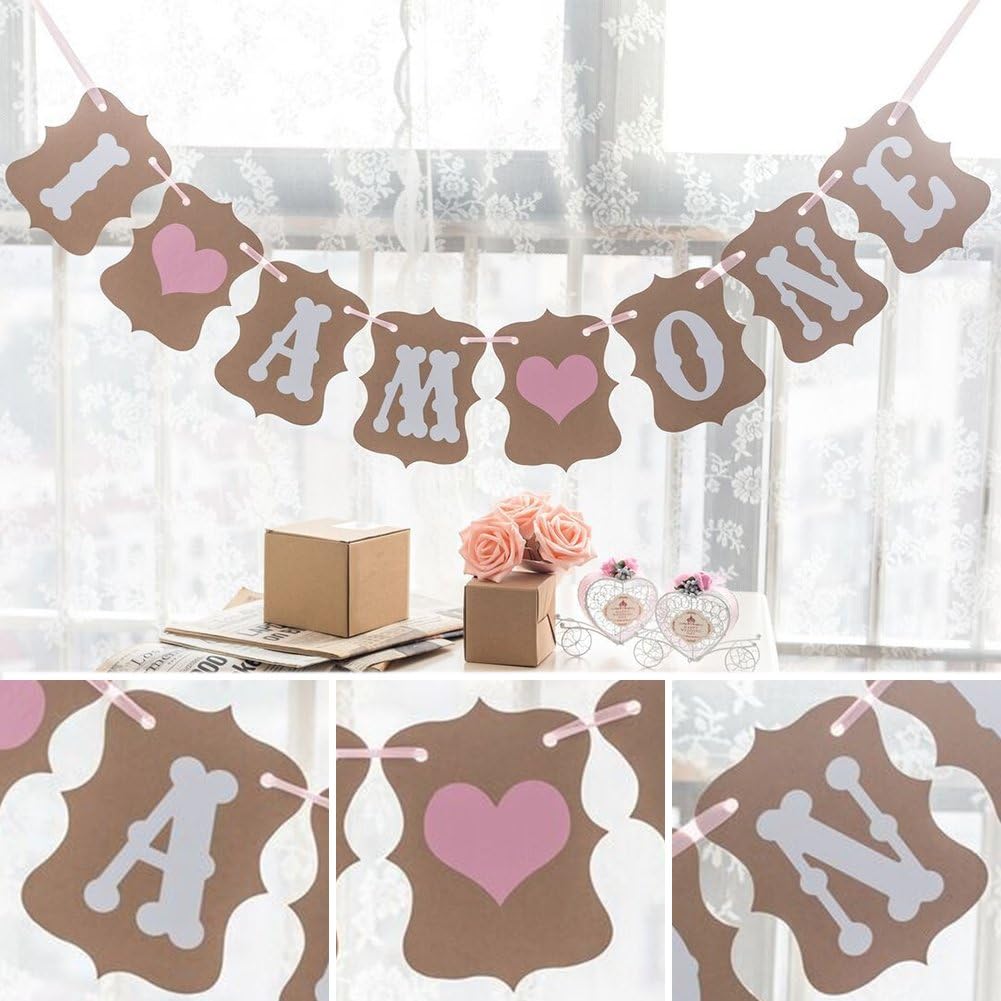 Happy 1st Birthday Banner I Am One Banner Burlap Sign For Baby
