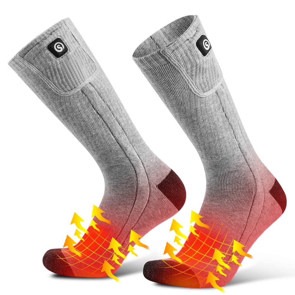 Savior Electric Rechargeable Battery Heated Socks Men Women Cold