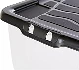 Storm Trading Group 5 x 30 Litre Under Bed Storage Boxes Clear Lids Stackable view 2