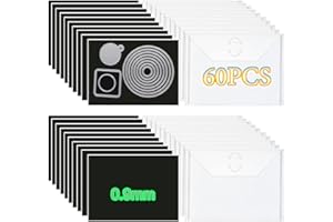 60PCS Dies & Stamps Storage Pockets and Magnet Sheets,0.9mm Thickness Magnetic Sheets for Dies Storage,7X5inch Craft Die Stor