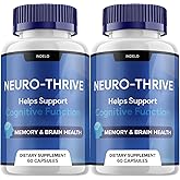 (2 Pack) Neuro Thrive Brain Supplement, Neuro Thrive for Memory Formula, Neuro-Thrive PQQ to Reduce The Negative Effects of B