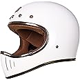 ROYAL M141 Full face Motorcycle Helmet - DOT Approved - Unisex, Classic, Elegant Design (Gloss White, S)