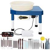 450W 14" Electric Pottery Wheel with LCD Panel Adjustable Speed Foot Pedal,Detachable Basin,Heighten Desk Legs,Clay Toolfor Kids, Adults, Beginners, Home DIY &amp; Professional Pottery Making