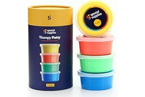 Special Supplies Therapy Putty for Teens and Adults - Resistive Hand Exercise Stress Relief Therapy Putty Kit, Set of 4 Strengths, Three Ounces of Each Putty (Primary Colors)
