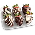 A Gift Inside Golden State Fruit Chocolate Covered Strawberries, 6 Dark, Milk & White Delight