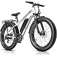 Funhang Electric Bike for Adults, 1000W Peak Ebike, 25MPH 60Miles Electric Mountain Bike, 26" Fat Tire Electric Bicycle with 48V 13AH Battery, Rear Rack, Turn Signal, Lockable Suspension Fork,7 Speed