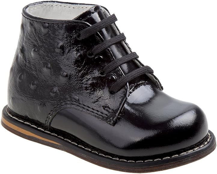 black patent infant boots